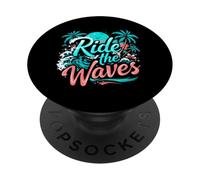 Ride The Waves Retro Surf PopSockets Adhesive PopGrip
