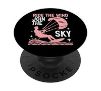 Ride the Wind Join the Sky Kite Surfing PopSockets Adhesive PopGrip