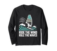 Ride The Wind Rule The Waves Windsurfer Long Sleeve T-Shirt