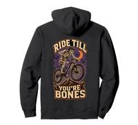 Ride Till You're Bones Skeleton Mountain Bike Halloween MTB Pullover Hoodie
