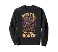 Ride Till You're Bones Skeleton Mountain Bike Halloween MTB Sweatshirt