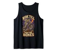 Ride Till You're Bones Skeleton Mountain Bike Halloween MTB Tank Top