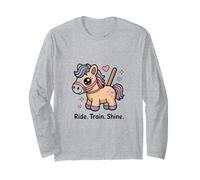 Ride Train Shine Cute Pony Horse Riding Trainer Long Sleeve T-Shirt