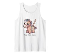 Ride Train Shine Cute Pony Horse Riding Trainer Tank Top