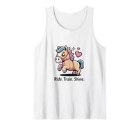 Ride Train Shine Cute Pony Horse Riding Trainer Tank Top