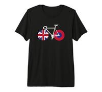 Ride UK British Cycling Enthusiast Road & City Bike Design Premium T-Shirt