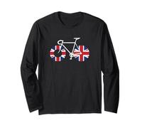 Ride UK United Kingdom Bicycle Road Cycling Inspired Design Long Sleeve T-Shirt