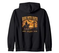 Ride With Faith America Gods only Country 1776 2026 Zip Hoodie