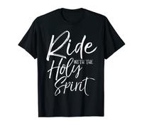 Ride With the Holy Spirit Shirt Vintage Bold Christian Tee T-Shirt