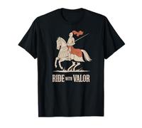 Ride with Valor Courage Knight Medieval Strength Honor T-Shirt