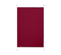 Rideaux plissés en polyester de haute qualité, durables et légers, 130 x 115 cm adaptés à la maison, au bureau et à la chambre, rideaux de haute qualité, Rouge