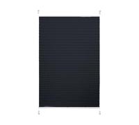 Rideaux plissés en polyester de haute qualité, durables et légers, 130 x 175 cm adaptés à la maison, au bureau et à la chambre, rideaux de haute qualité, Noir