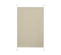 Rideaux plissés en polyester de haute qualité, durables et légers, 140 x 110 cm adaptés à la maison, au bureau et à la chambre, rideaux de haute qualité, Couleur Crème