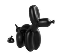 Rideco Pooping Balloon Dog Sculpture, Small Animal Statue Home Decor, Modern Decorative, Art Sculpture Modern Desktop Ornament for Office Bedroom Living Room Decor (Black, Small)