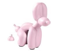 Rideco Pooping Balloon Dog Sculpture, Small Animal Statue Home Decor, Modern Decorative, Art Sculpture Modern Desktop Ornament for Office Bedroom Living Room Decor (Pink, Small)