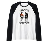 Ride'em cowboy Vintage Horseback Western Rodeo Country Lover Raglan Baseball Tee