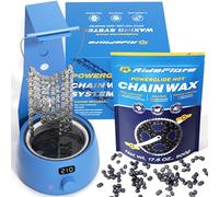 RideFlare Bicycle Chain Wax Melting System - Mess-Free, Efficient Chain Waxing Pot with Precise Temperature Control and Ultra Low Friction Chain Wax for Quiet, Clean Drivetrains