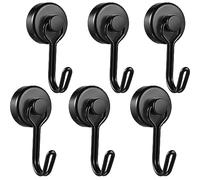 Ridegeek Magnetic Hooks, Magnet Hook 30LBS for Refrigerator,Grill,Holder, Heavy Duty Magnets Hooks with Neodymium,for Indoor,Outdoor,Utensil,Fridge,Kitchen,BBQ,Hanging (6x20MM)