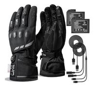 RIDEIRON Heated Motorcycle Gloves 3000mAh Touchscreen MG7502H | Fingertip heating, 3+1 smart modes, waterproof, reflective. With battery & touchscreen for motorbike & winter riding