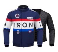 RIDEIRON Motorcycle Jacket with Armor Motorbike Riding Jacket with Protective Gear Removable Liner Summer Winter for Men