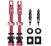 RideNow 45 mm Pink Presta Tubeless Valves, Pack of 2, Super Light Aluminium Anti-Leak, for Tubeless Tyres, with Valve Core Remover Tool