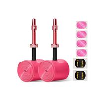 RideNow 48 g TPU Inner Tube Compatible 26 x 1.4-2.0, 27.5 x 1.4-2.0, EBike/Electric Bicycle/Mountain Bike, Pack of 2 Ultralight Bicycle Inner Tube with 45 mm Presta Valve Made of Metal
