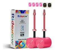 RideNow 700C TPU Bicycle Inner Tube Compatible with 700 x 18/23/25/28C, 2 Pack 24 g Ultralight Road Bike Inner Tube with 45/65/85 mm Presta Valve Made of Metal