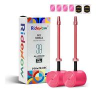 RideNow 700C TPU Bicycle Inner Tube Compatible with 700 x 28/30/32/35/38C, Pack of 2 Road Bike Inner Tubes, 39 g, Ultralight All-Road Tube with 85 mm Presta Valve Made of Metal