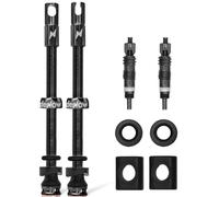 RideNow 85 mm Black Presta Tubeless Valves, Pack of 2, Super Light Aluminium Anti-Leak, for Tubeless Tyres, with Valve Core Remover Tool
