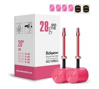 RideNow Folding Bike Inner Tube TPU Bicycle Inner Tube 2 Pack 28 g 20 Inch (406 mm) Tubes, Ultralight Inner Tube with 45/65 mm Presta Valve Made of Metal