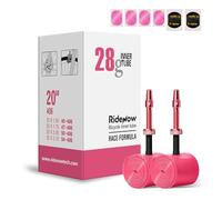 RideNow Folding Bike Inner Tube TPU Bicycle Inner Tube 2 Pack 28 g 20 Inch (406 mm) Tubes, Ultralight Inner Tube with 45/65 mm Presta Valve Made of Metal