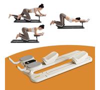 RIDEONMOP Fitness Fat-Burning Crawler Machine, Adjustable Ab Trainer Machine, Spine Twist And Stretch Trainer for Home Gym Workout Machine, Full Body Workout for Abdominal Back Glute Leg Workout,White