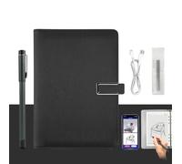 RIDEONMOP Syncify Digital Sketchbook, Syncify Digital Sketchbook Pro V2 with A5 Erasable Paper Refill + 5 Spare Refills, Smart Sync Pen & Notebook, Drawing, Writing, Note-Taking,Black