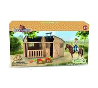 CollectA Rider & Accessories with Horse & Stable Box Set - Riding Playset, Animal Toys & Figures, Realistic & Hand Painted, Gifts For Toddlers & Kids, Age 3 Years +