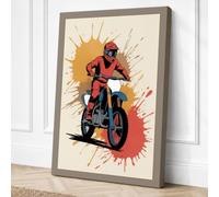 Rider Against The Sun Comic Canvas Wall Art Print 18x12 Inch