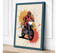 Rider Against The Sun Comic Canvas Wall Art Print 18x12 Inch (46 x 30 cm)
