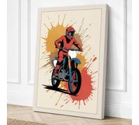 Rider Against The Sun Comic Canvas Wall Art Print 18x12 Inch (46 x 30 cm)