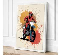 Rider Against The Sun Comic Canvas Wall Art Print 18x12 Inch (46 x 30 cm)