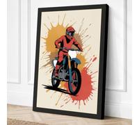 Rider Against The Sun Comic Canvas Wall Art Print 30x20 Inch (76 x 51 cm)