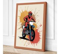Rider Against The Sun Comic Canvas Wall Art Print 36x24 Inch