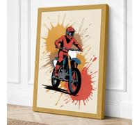 Rider Against The Sun Comic Canvas Wall Art Print 36x24 Inch (91 x 61 cm)