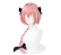 Rider Astolfo Wig, Fate Rider Astolfo Cosplay Wig Synthetic Hair Heat Resistant Role Play Hairs for Halloween Party