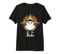 Rider Chick Biker Gothic Motorcycle Riding Premium T-Shirt
