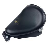Rider Covers Front Seat Motorcycle Retro Brown/Black Leather Solo Seat+3" Spring Bracket For Custom Chopper Saddle