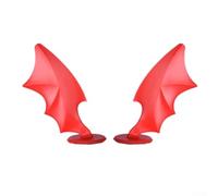Rider Focused Helmet Devil Horns Decoration Set of 2 with Aerodynamic Profile and Vibration Insensitive Bonding (B)