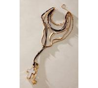 Rider Layer Necklace at Free People in Brown & Gold - female