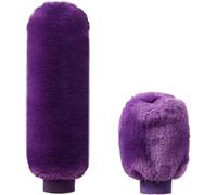 Riderai Car Shift Knob Car Handbrake Grip Covers Handle for Plush Sleeve Winter Soft Warm(Purple)