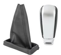 Riderai Car Shift Knob for Toyota for Land for Cruiser 2008-2015 Automatic Gear Shift Knob Gaiter Boot Cover(Silver Boot Cover)