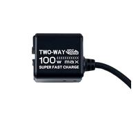 RIDERR TwinVolt 2 Way Charger, Charge your phone whilst maintaining your motorcycle battery, Dual USB-C and USB-A Ports, 100W Ultra-Fast Charging, IP66 Waterproof,