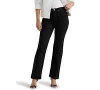 Riders by Lee Indigo Womens Classic-fit Straight-Leg Jean, Black, 8 Petite